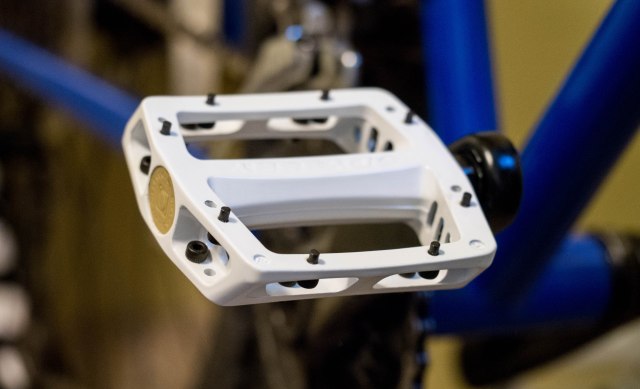 Odyssey Trail Mix platform pedals with removable screws.