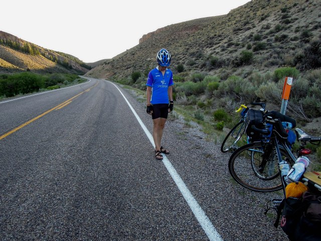 Near the end of a 112 mile day.