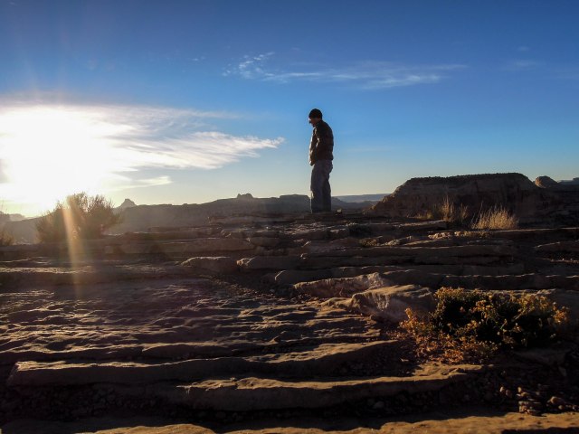 Enjoying the sunrise.