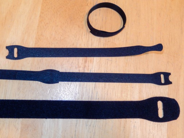Hardware store velcro straps.