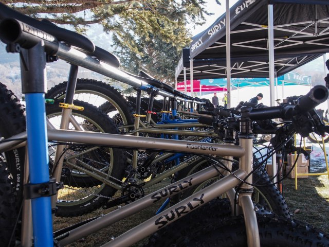 Surly Moonlander and Puglsey bikes to demo.