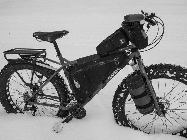 Typical winter ride set-up
