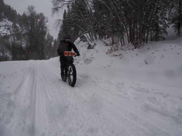 Riding down was doable.