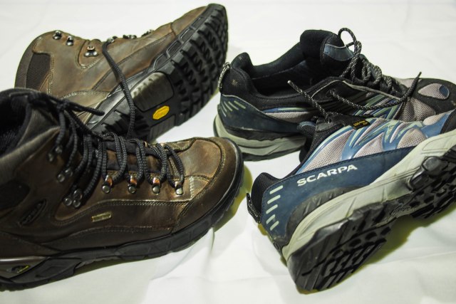Boots and shoes, both with Gore-tex liners.