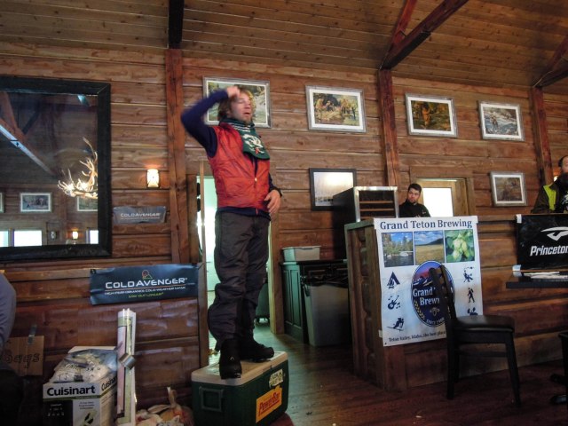 Jay Petervary at the pre-race meeting.