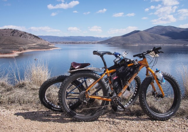 A month ago they were ice fishing here.