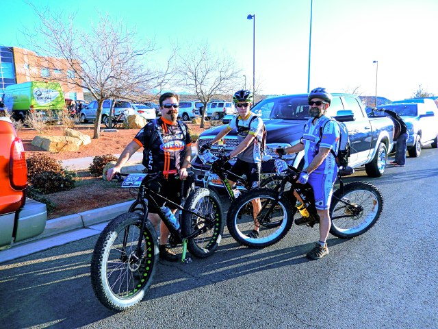Before the race; Bullet, Goat Boy, and Doc.