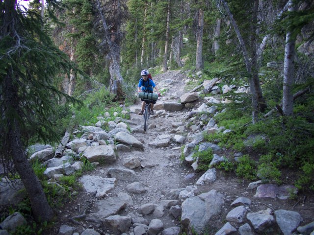 Gnarly trails, like a trials course much of the time.