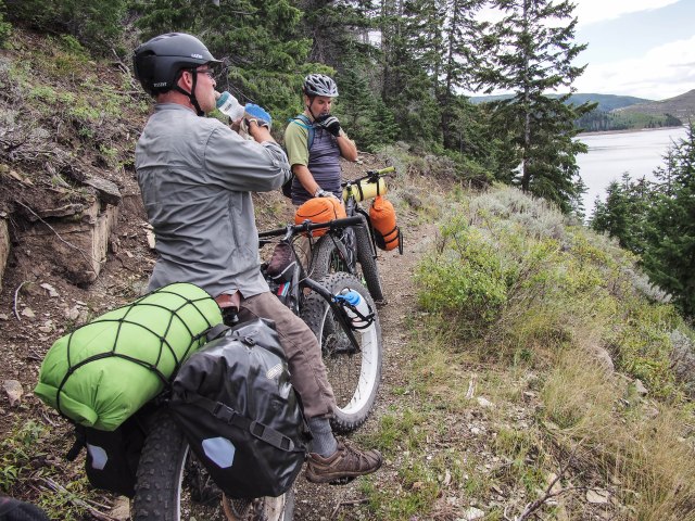 Taking a break, and taking in the views.