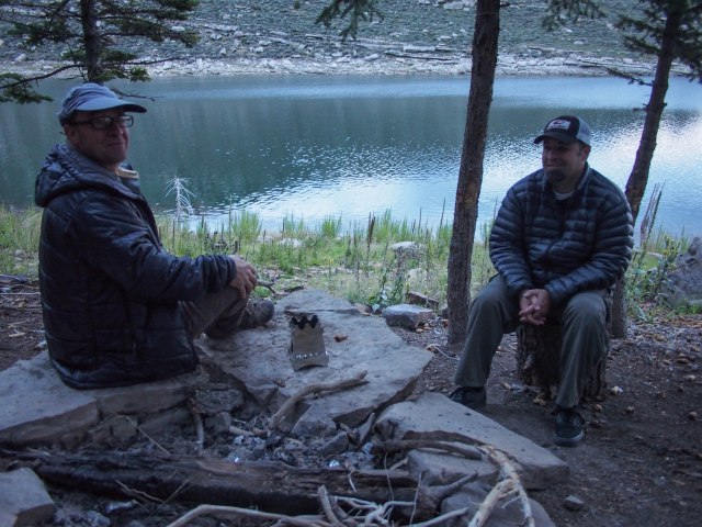 Lounging around after dinner.