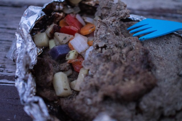 Elk and Lamb foil dinners.