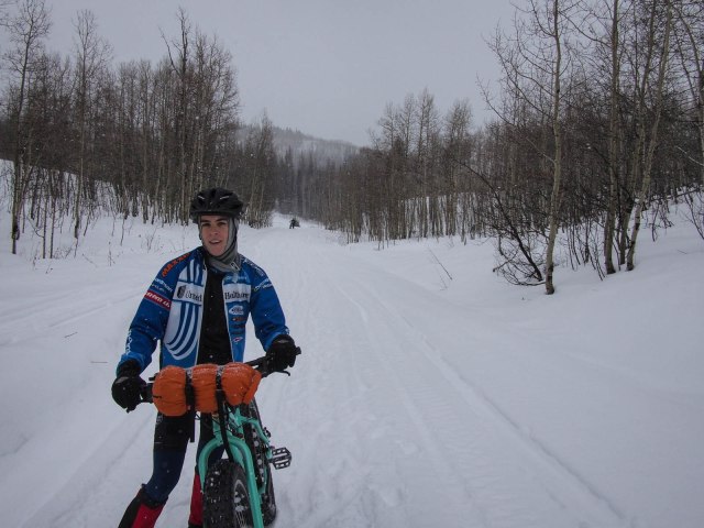 On the far side of the pass.