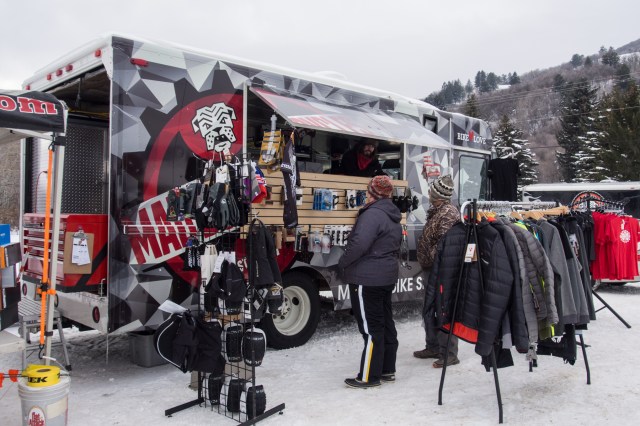 The Mad Dog merchandise truck.