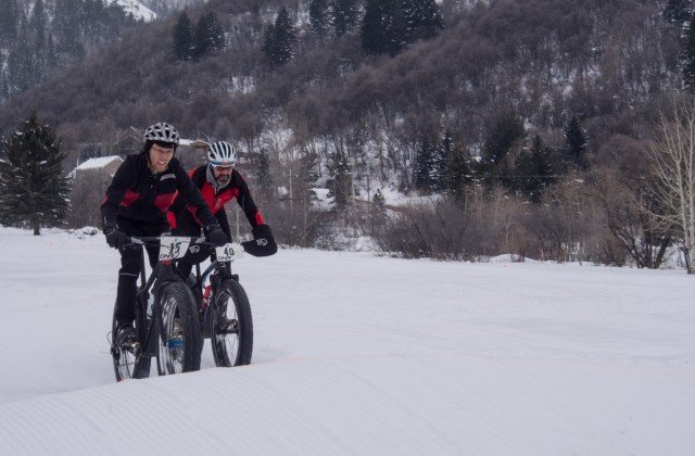 Approaching one of the jumps.