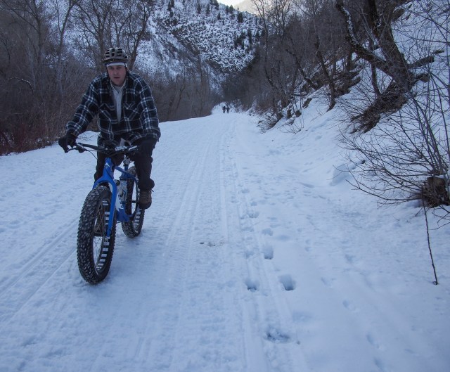 Jess riding up, with Doc and Daryn below.