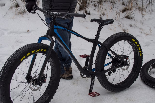 Bullet demoing a carbon Fatback.