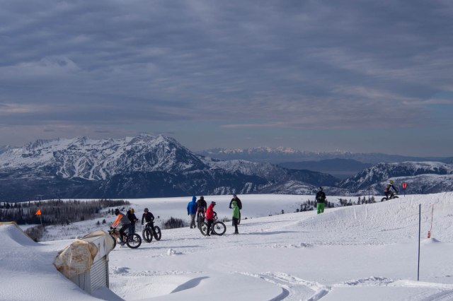 Assembling at the start.