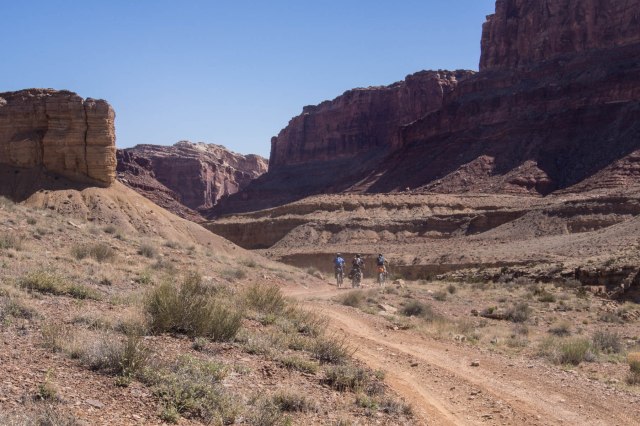 Heading back down into the wash.