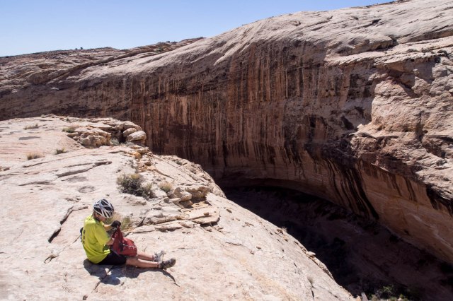 At the top of the rim looking down into Black Dragon Wash.