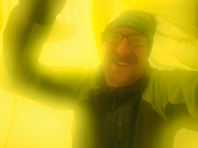 Nice and warm, and a little steamy inside