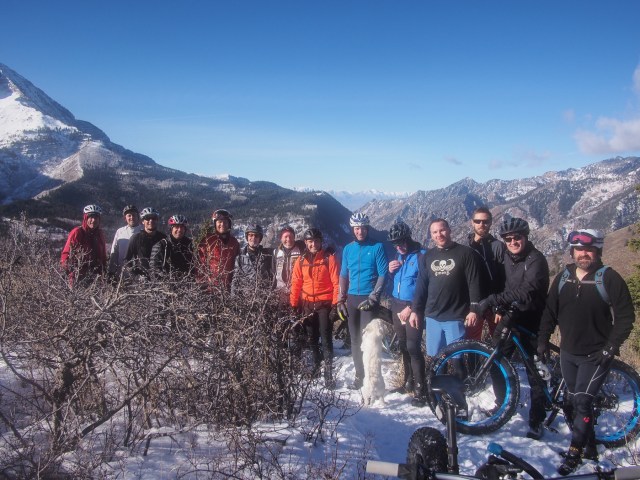 Group photo at the lookout on the Ridge Trail.
