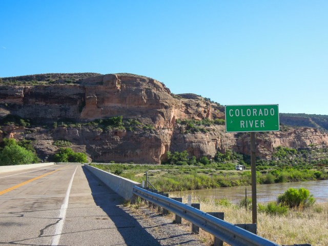 Crossing the Colorado at Dewey Bridge