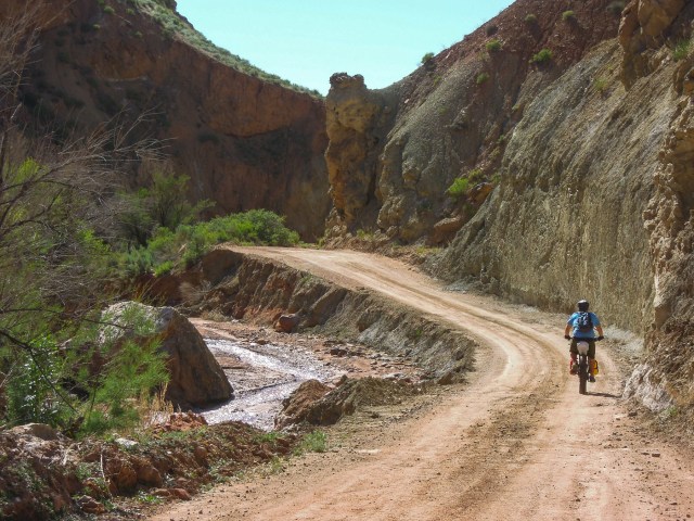Riding along Onion Creek