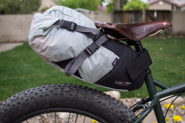 The seat pack fairly full.