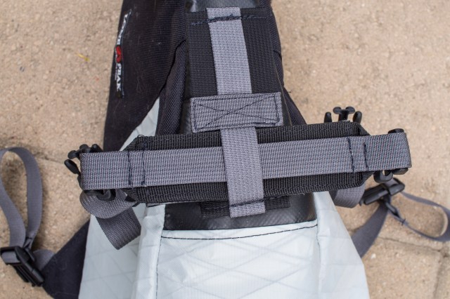 Seat rail strap detail.