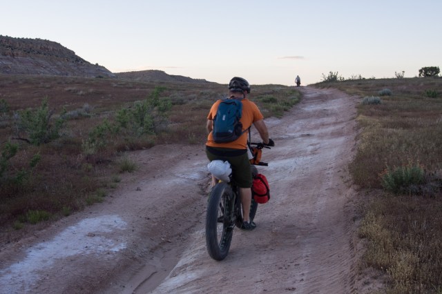 Jess and Bullet climbing climbing at the end of the day