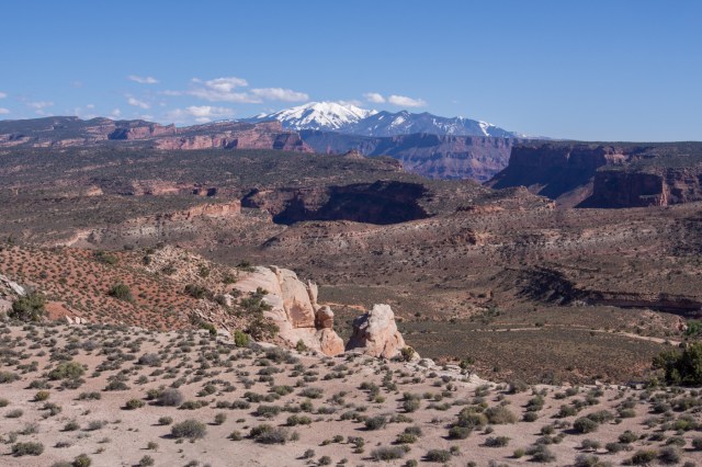 The view from the saddle before descending toward Yellow Jacket Canyon