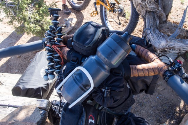 The cockpit of my bikepacking set up